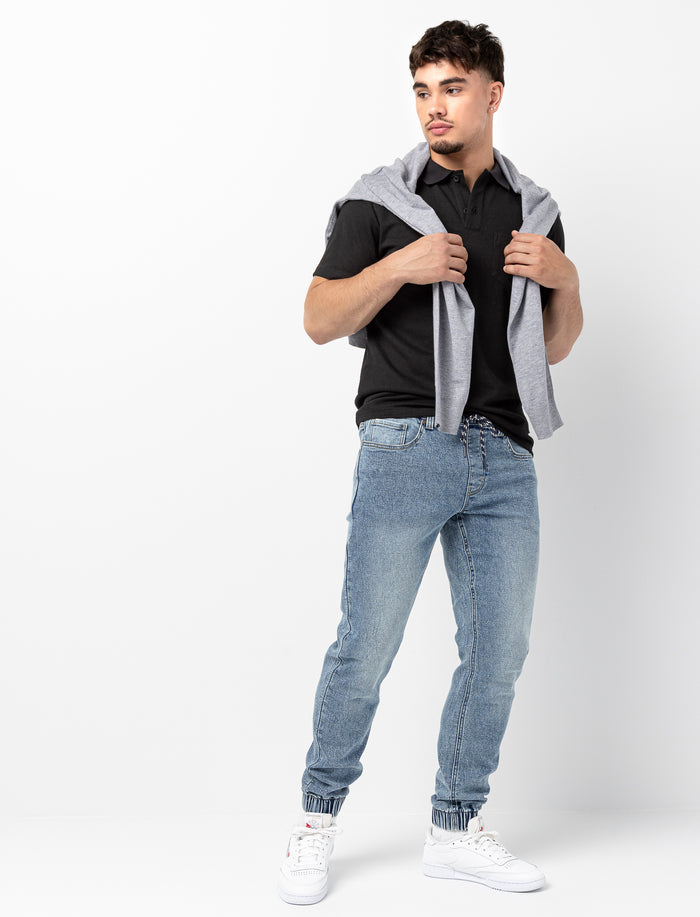 Jean jogger en denim pour homme