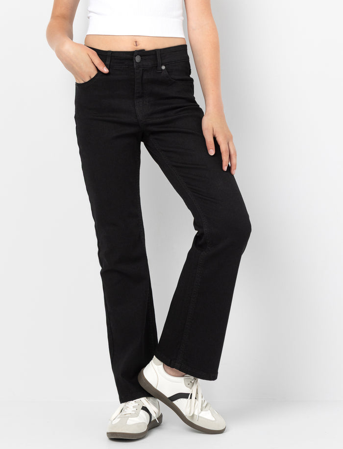 Jean semi-évasé en denim pour fille