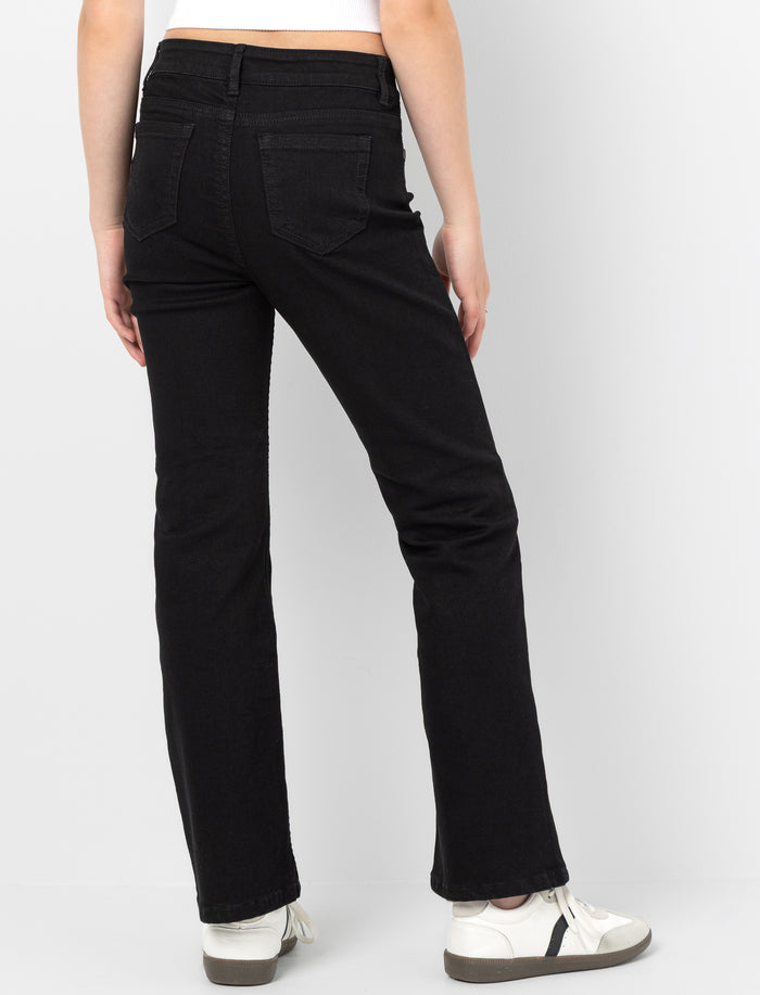 Jean semi-évasé en denim pour fille