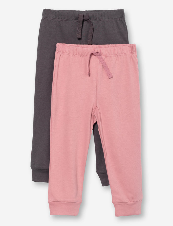 Jogger en coton bio pour bébé fille - Ens. de 2