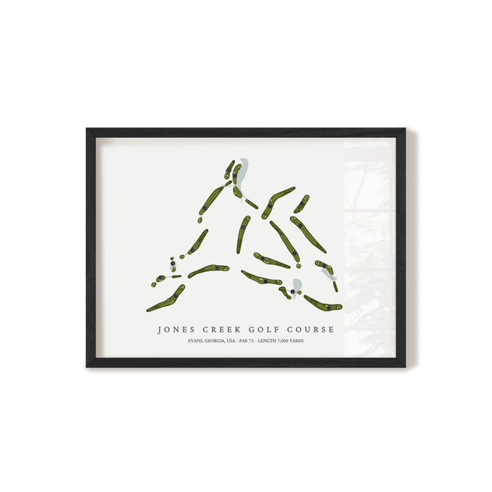 Jones Creek Golf Course | Golf Course Map | Black Frame