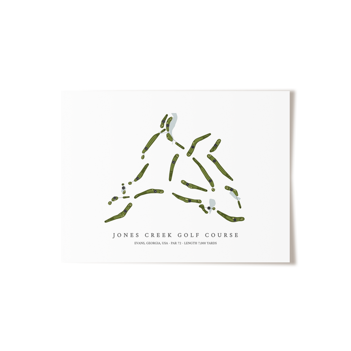 Jones Creek Golf Course | Golf Course Map | Unframed
