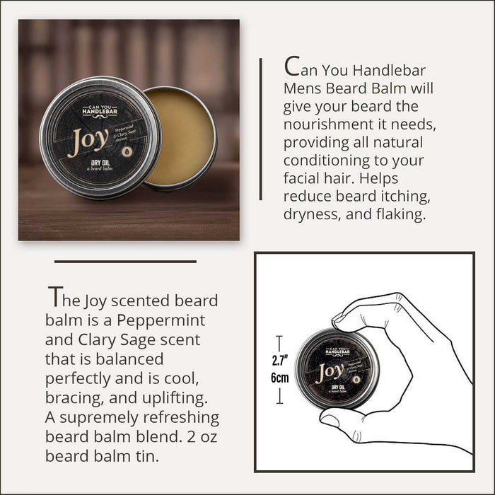 Joy Dry Oil: Peppermint & Clary Sage Beard Balm