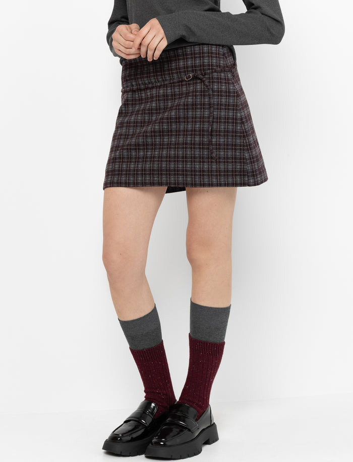 Jupe-culotte à carreaux