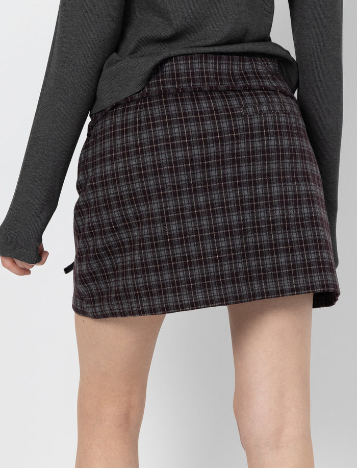 Jupe-culotte à carreaux