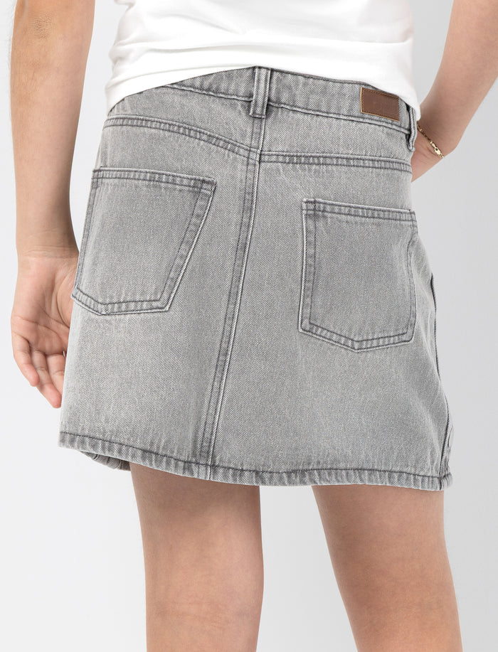 Jupe en denim unie pour fille
