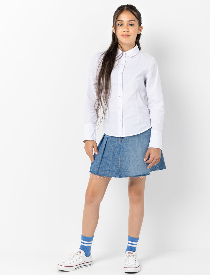 Jupe trapèze en denim pour fille