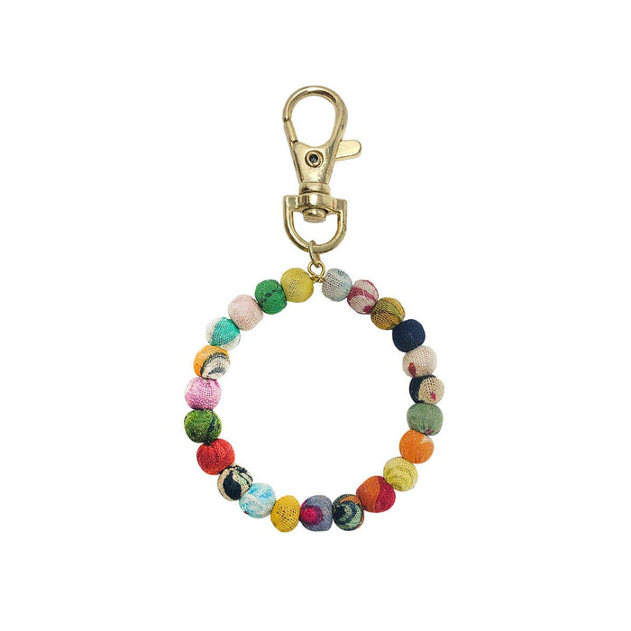 Kantha Circle Keychain Keychain Bag Clip