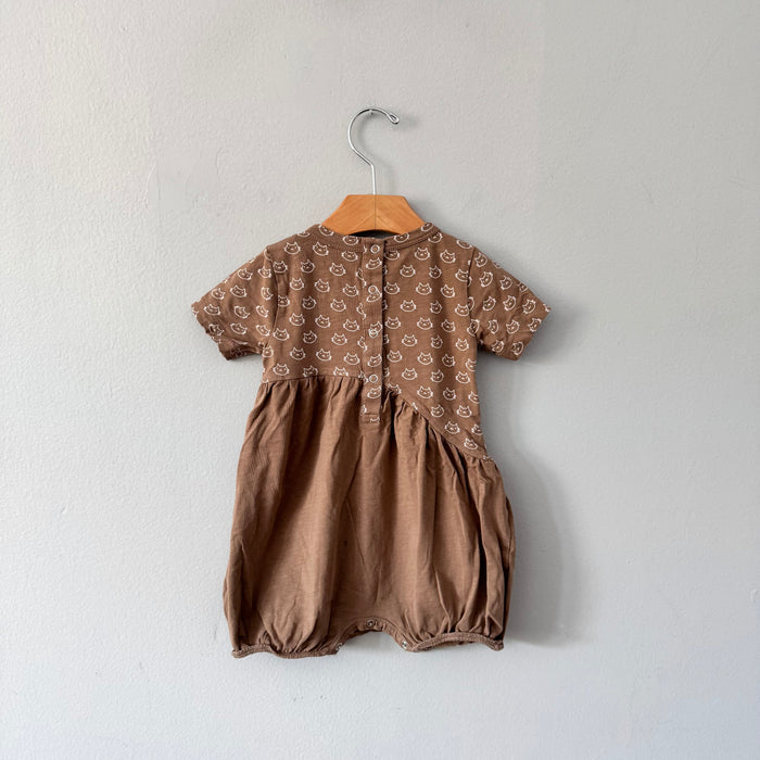 Kate Quinn / Brown cat romper / 6-12M