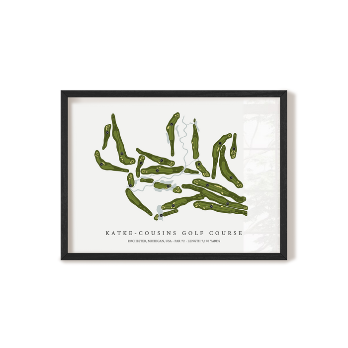 Katke-Cousins Golf Course | Golf Course Map | Black Frame