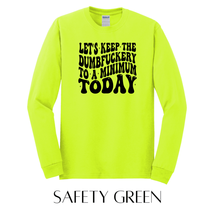 Keep It To A Minimum Long Sleeve Graphic Tee - FINAL SALE - Macoma Boutique555 Presales