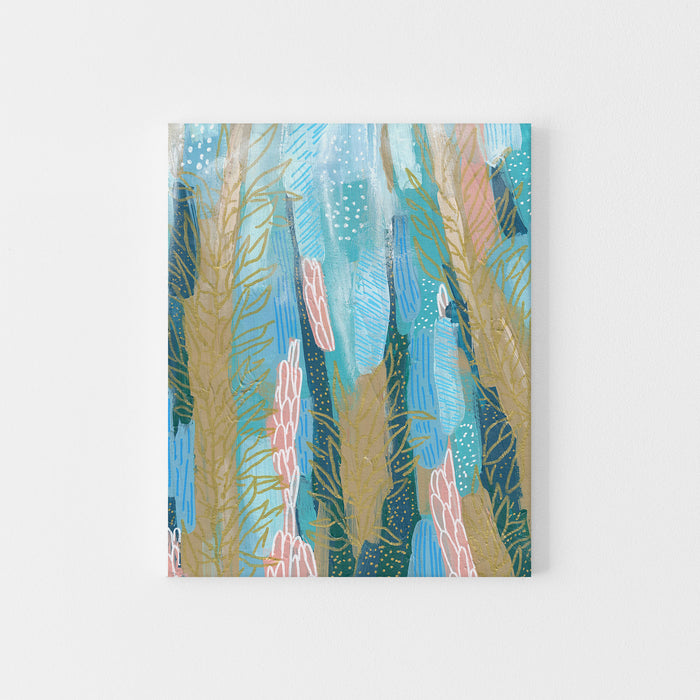 Ocean Painting Modern Underwater Scene Wall Art Print or Canvas - Jetty Home