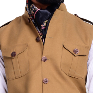 Khakhi Brown Colour Semi Hunting Jacket