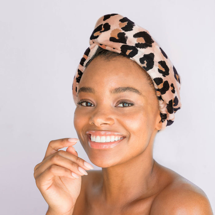 KITSCH - Quick Dry Hair Towel - Leopard