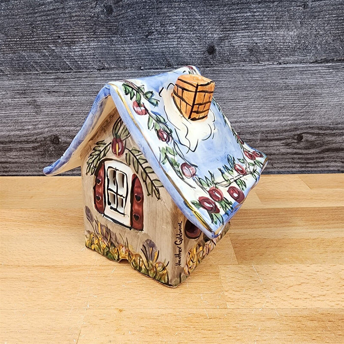 Kitty House Tealight Candle Holder Blue Skies By Blue Sky Clayworks