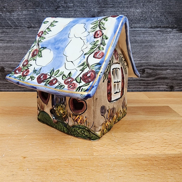 Kitty House Tealight Candle Holder Blue Skies By Blue Sky Clayworks