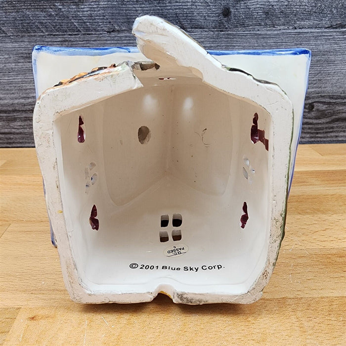 Kitty House Tealight Candle Holder Blue Skies By Blue Sky Clayworks