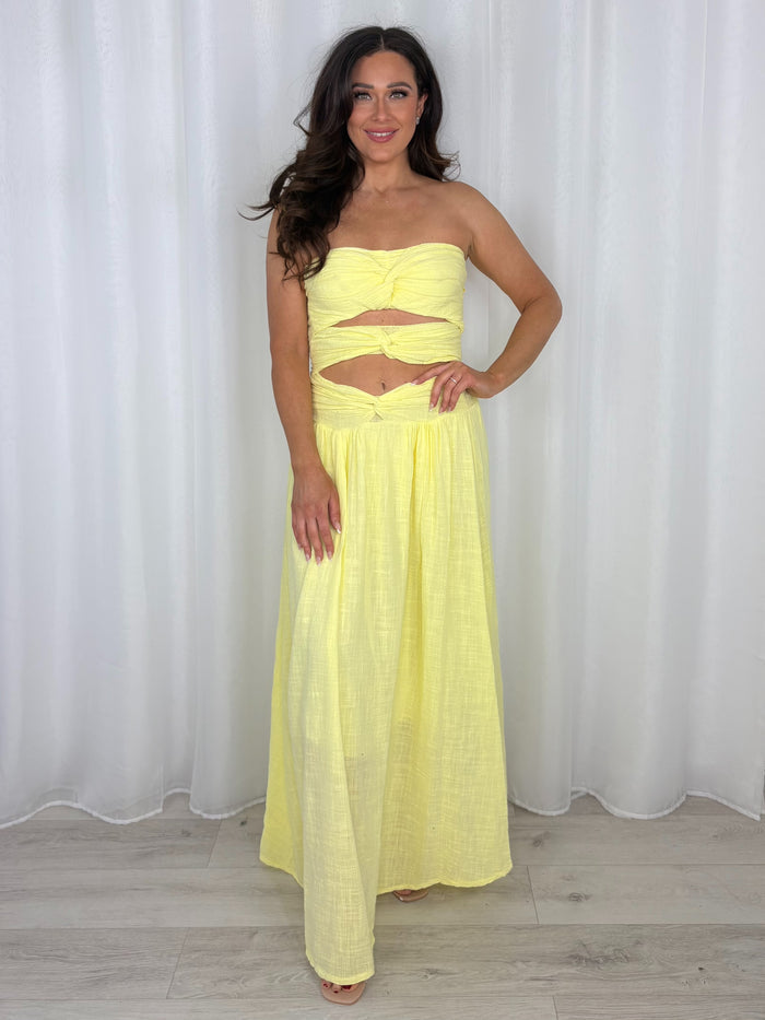 Knot Front Detail Bandeau Maxi Dress (5 Colours)