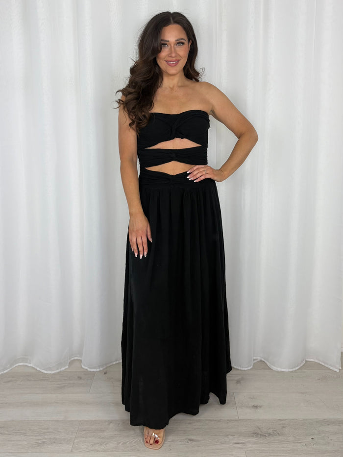 Knot Front Detail Bandeau Maxi Dress (5 Colours)