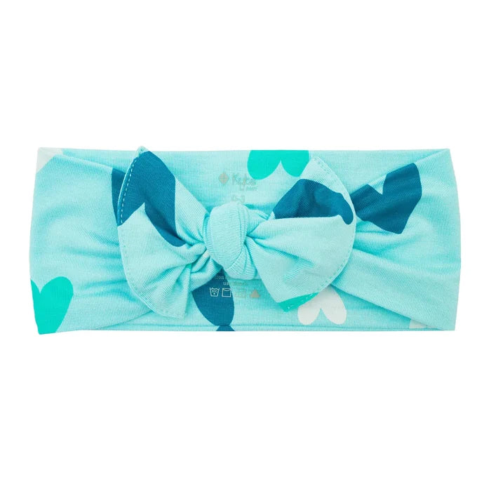 Kyte Baby Knotted Bow Headband - Robin Hearts