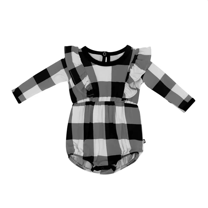 Kyte Baby Long Sleeve Bubble Romper -  Midnight Plaid