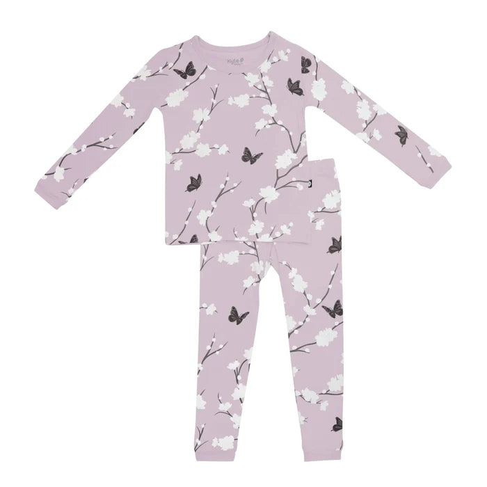 Kyte Baby Long Sleeve Toddler Pajamas - Cherry Blossom