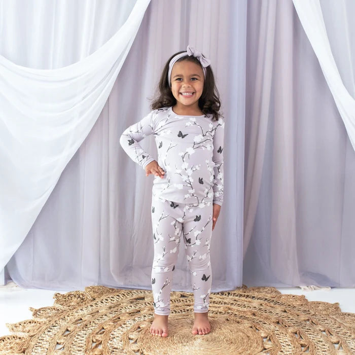 Kyte Baby Long Sleeve Toddler Pajamas - Cherry Blossom