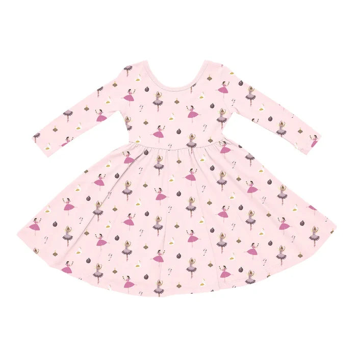 Kyte Baby Long Sleeve Twirl Dress - Sugar Plum