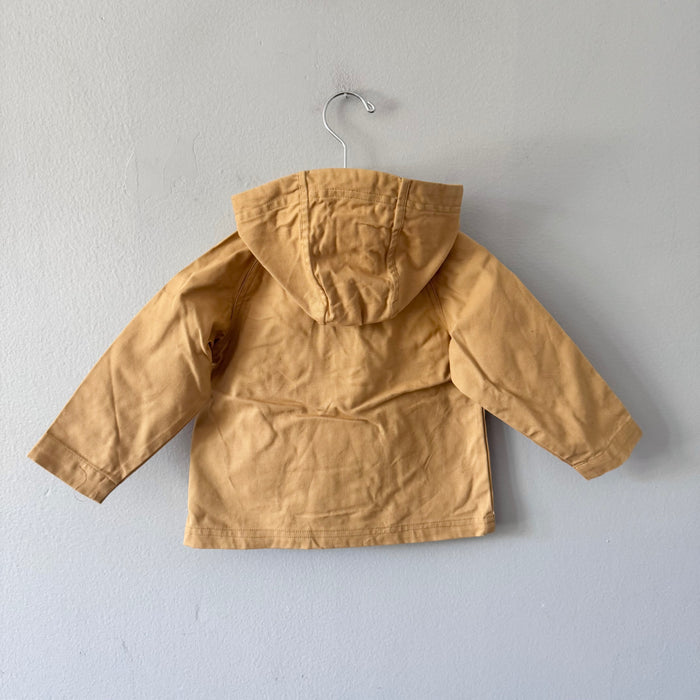 La petite collection / Mustard canvas zip up jacket / 12M