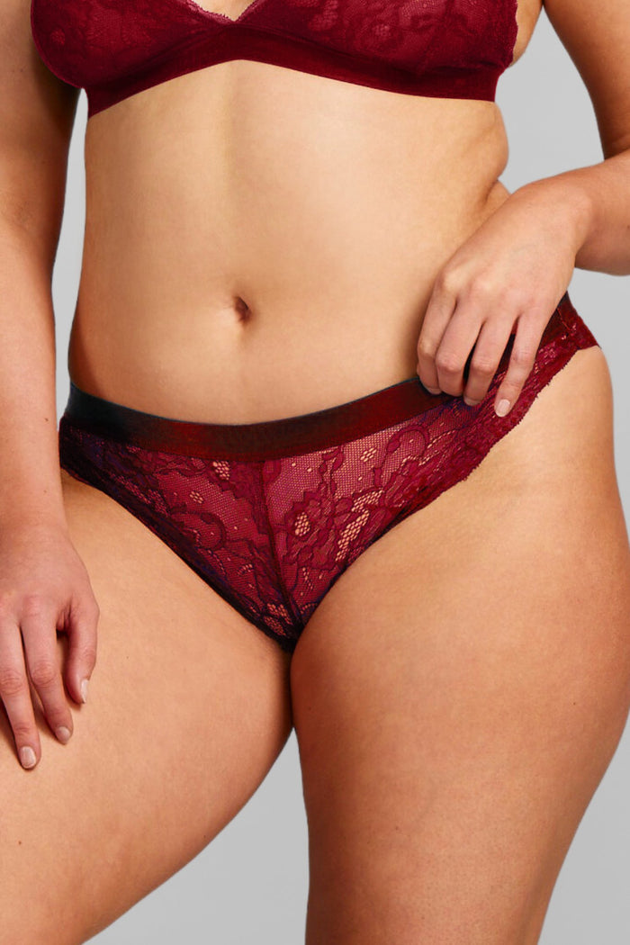 Lace Bikini - Siella - Color: Burgundy Bourgogne