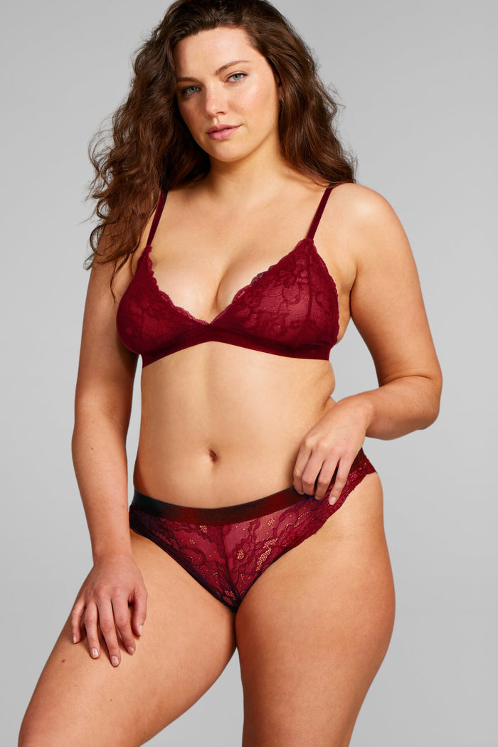 Lace Bikini - Siella - Color: Burgundy Bourgogne