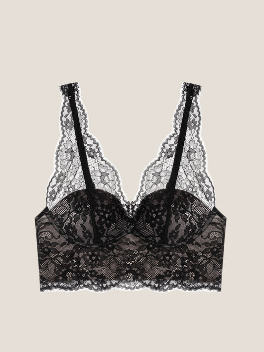Lace Padded Plunge Spacer Bra