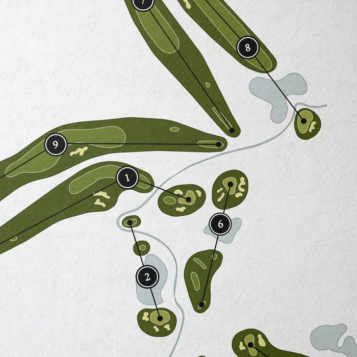 LakeRidge Golf Course | Golf Course Map | Close Up