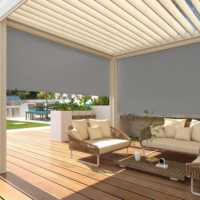 Large Outdoor Patio Roller Window Shades Blinds