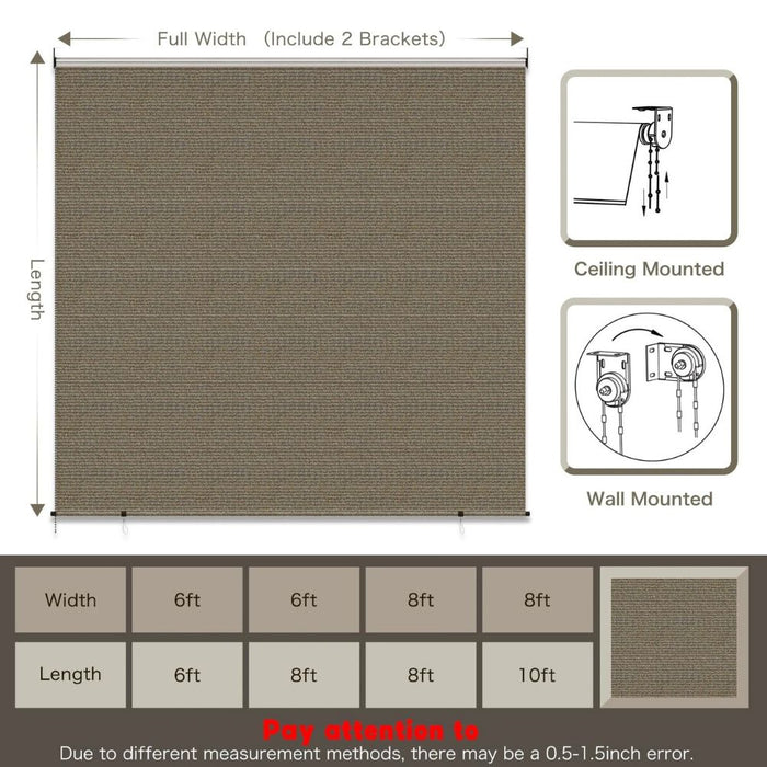 Large Outdoor Patio Roller Window Shades Blinds