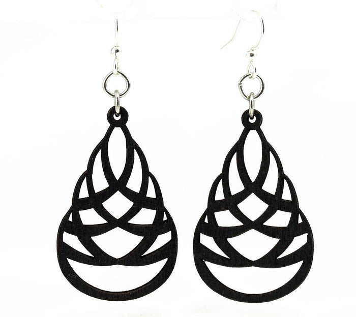 Layered Teardrop Earrings: Pink