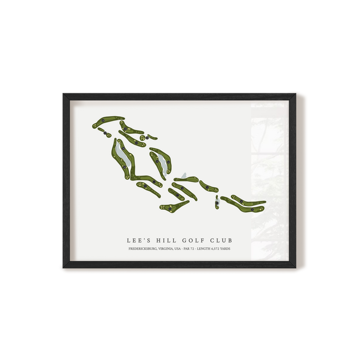 Lee's Hill Golf Club | Golf Course Map | Black Frame