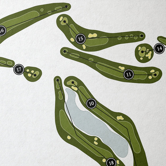 Lee's Hill Golf Club | Golf Course Map | Close Up