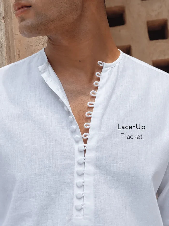 Legacy Cotton-Linen Short Kurta