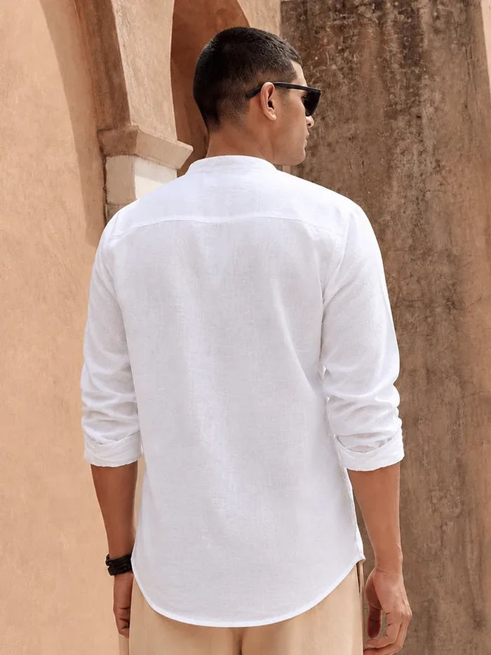 Legacy Cotton-Linen Short Kurta