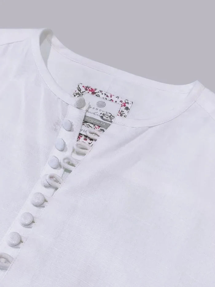 Legacy Cotton-Linen Short Kurta