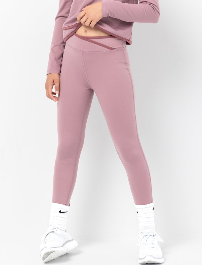 Legging de sport à bande contrastante pour ado fille
