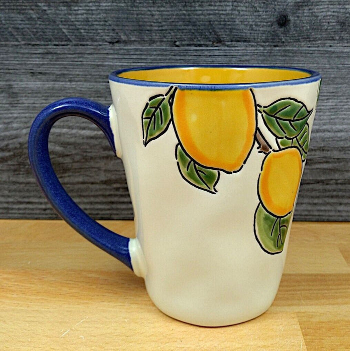 Lemon Fruit Coffee Mug 16oz (473ml) Floral Tea Cup by Blue Sky
