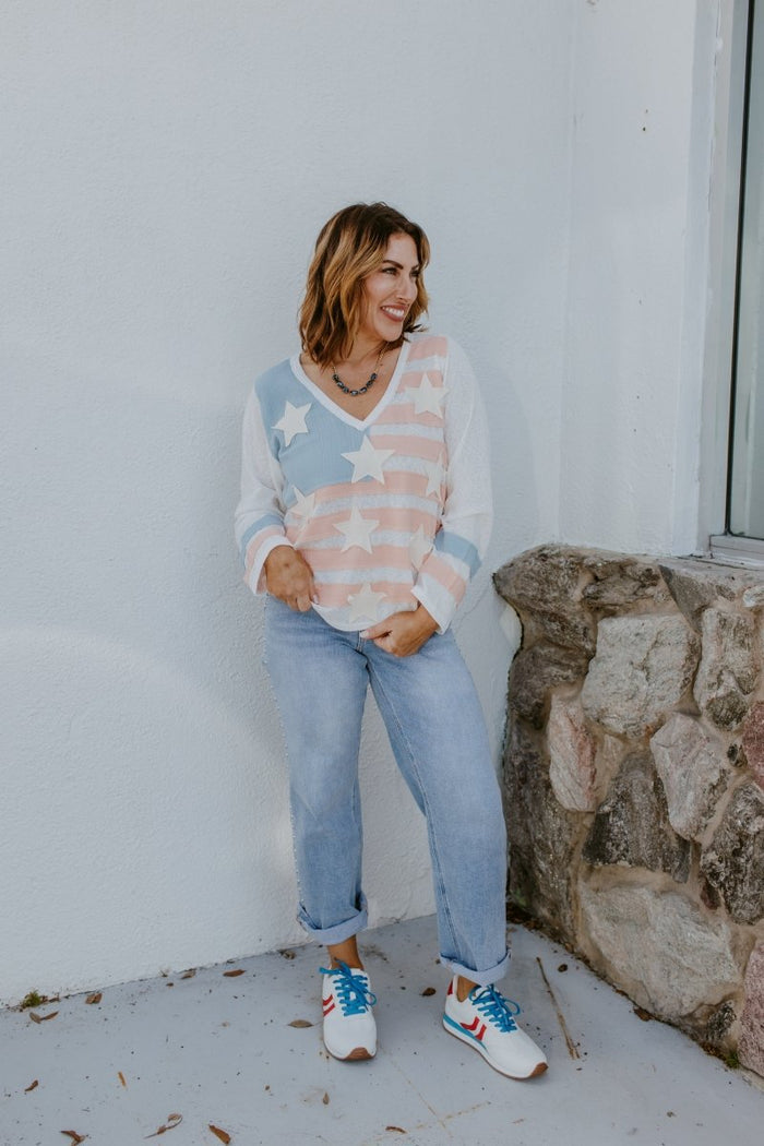 Liberty Lane Top In Off White - Macoma Boutique120 Long Sleeve