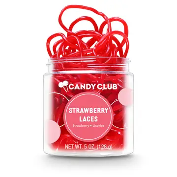 Licorice Strawberry Laces Small Cup