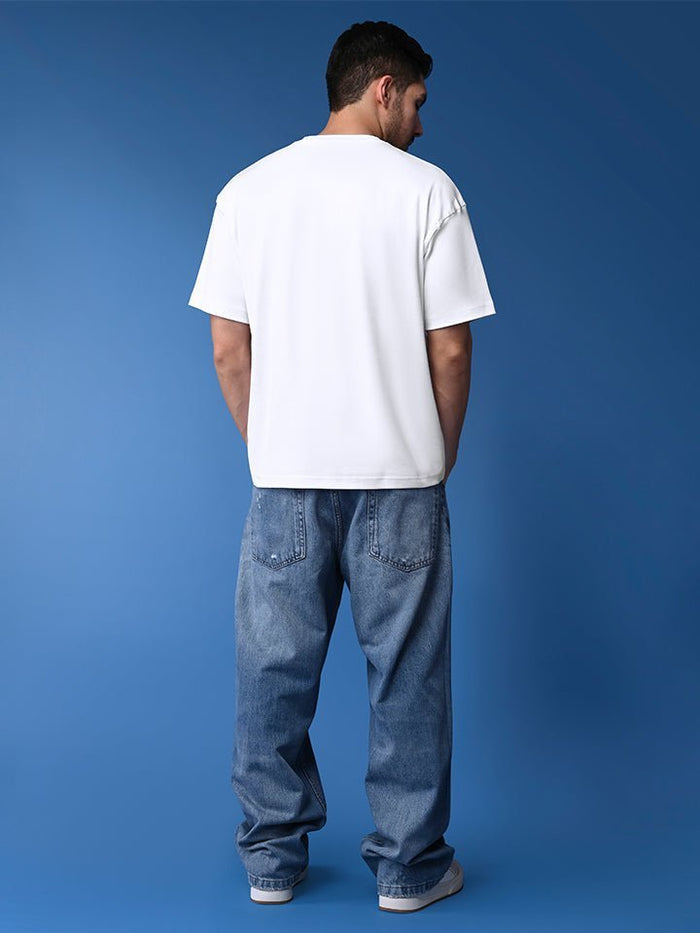 Denied White Lifestyle Oversized Tee
