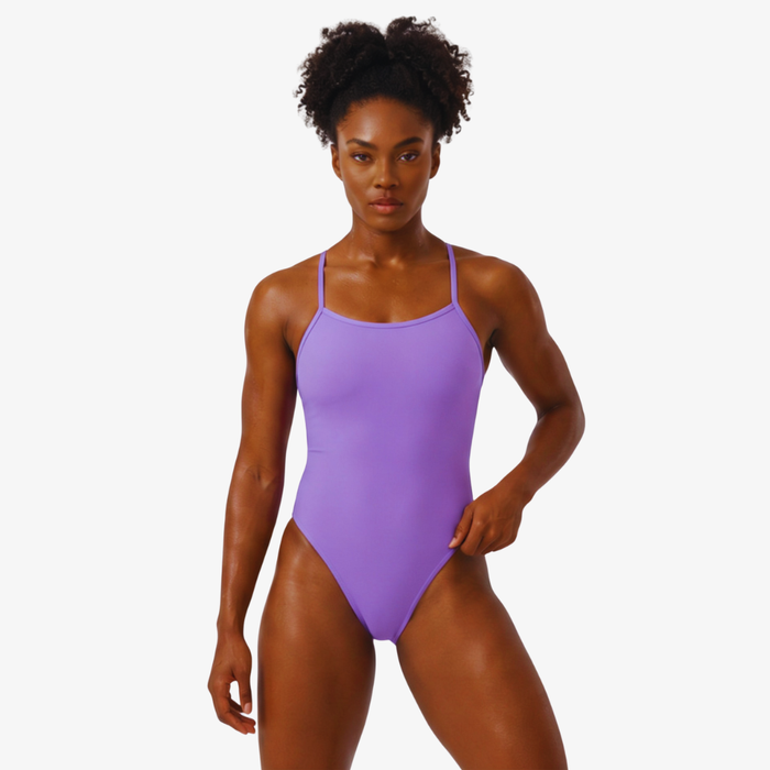 Lilac Luxe-Back One-Piece Training Swimsuit - Norca Athletic Swimwear