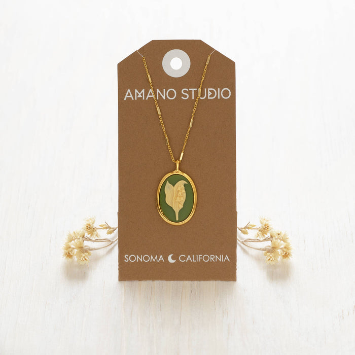 Lily of the Valley Vintage Cameo Necklace