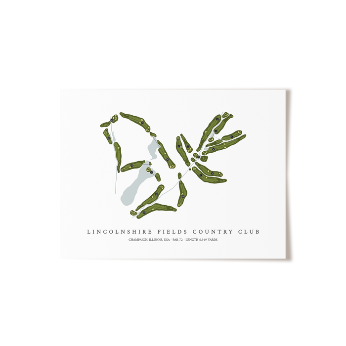 Lincolnshire Fields Country Club | Golf Course Map | Unframed