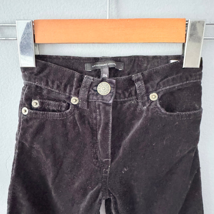 Little Marc Jacobs / Black velour pants / 3Y